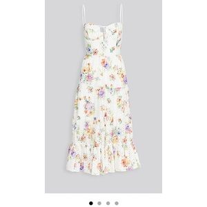 WAYF Timber Tiered Bustier MIDI Dress